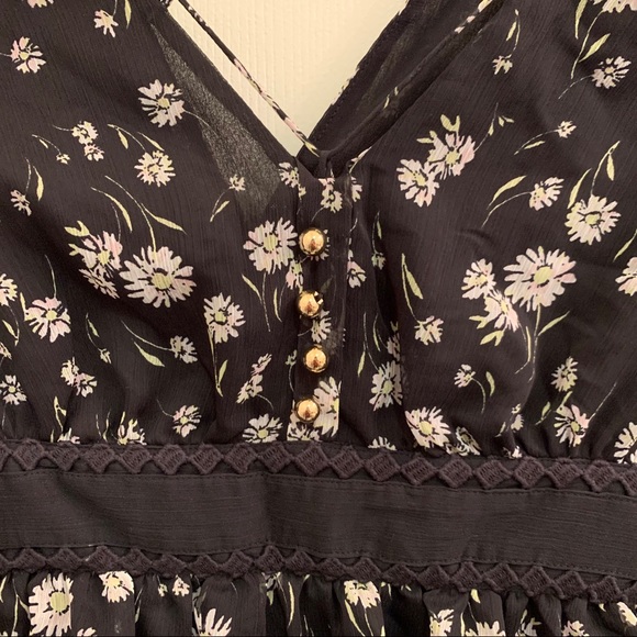 Daisy Print Tiered Maxi Dress Juicy Couture 🌼 Ethereal, Boho, Whimsical Springy - Picture 4 of 7